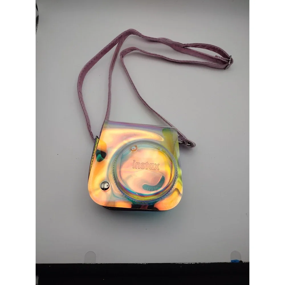 Fujifilm Instax Mini 11 Case‎ Holographic Iridescent Pink Crossbody Camera Bag